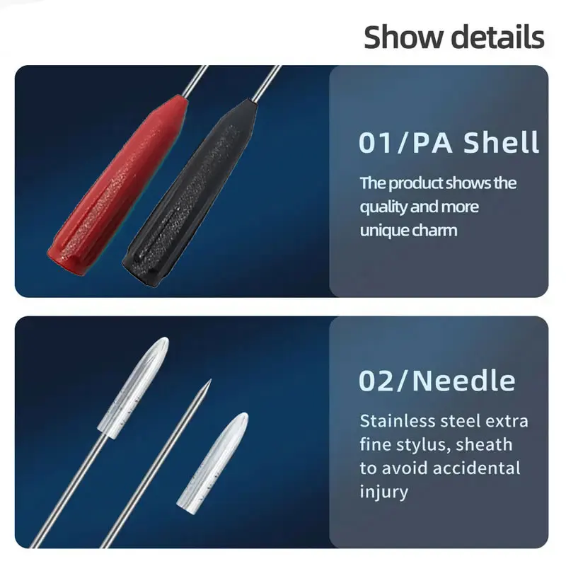 Back Probe Instrument Parts Accessories Test Probe Multimeter 2Mm Interface Very Diameter 0.7mm Fine Tester Puncture