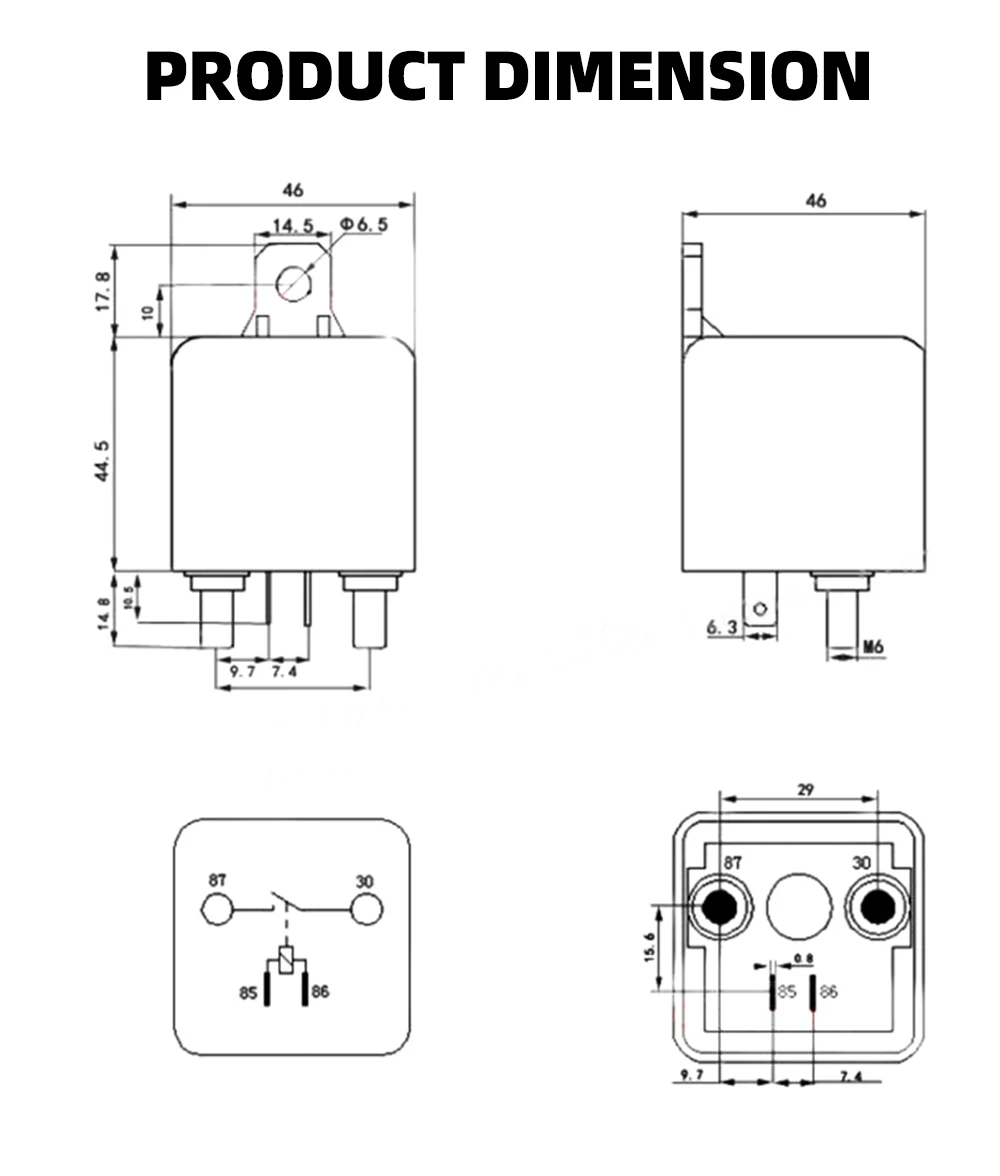 High Current Relay Starting relay 200A 120A 100A 12V 24V Power Automotive Heavy Current Start relay Car relay Truck Motor