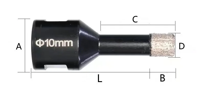 1pc Dry Diamond Porcelain Drilling Core Bits Ceramic Tile Hole Saw Cutter Granite Marble Drill Bits with M14 Thread Opener