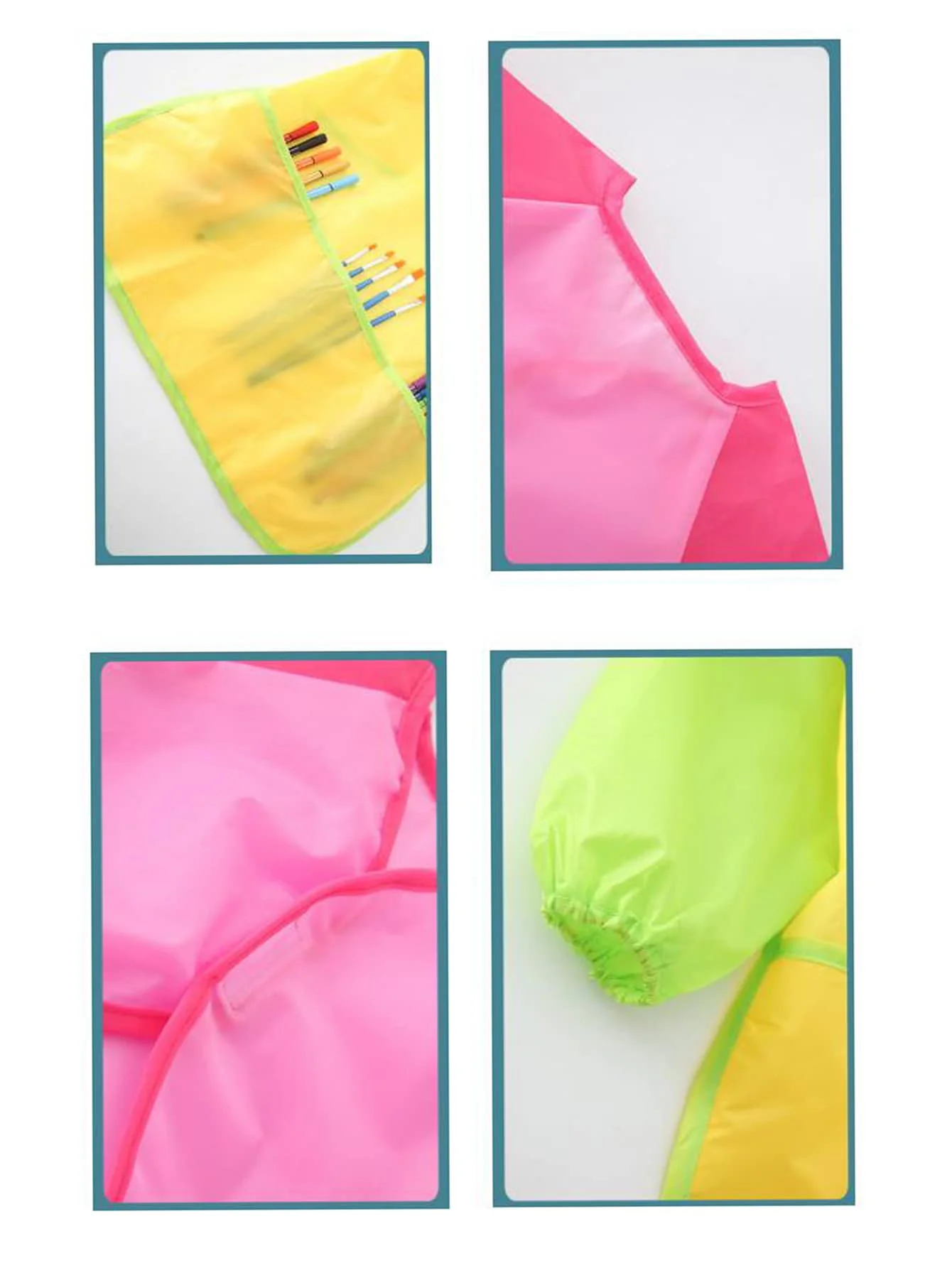 Bview Art Waterproof Kids Painting Apron Smock With Long Sleeve