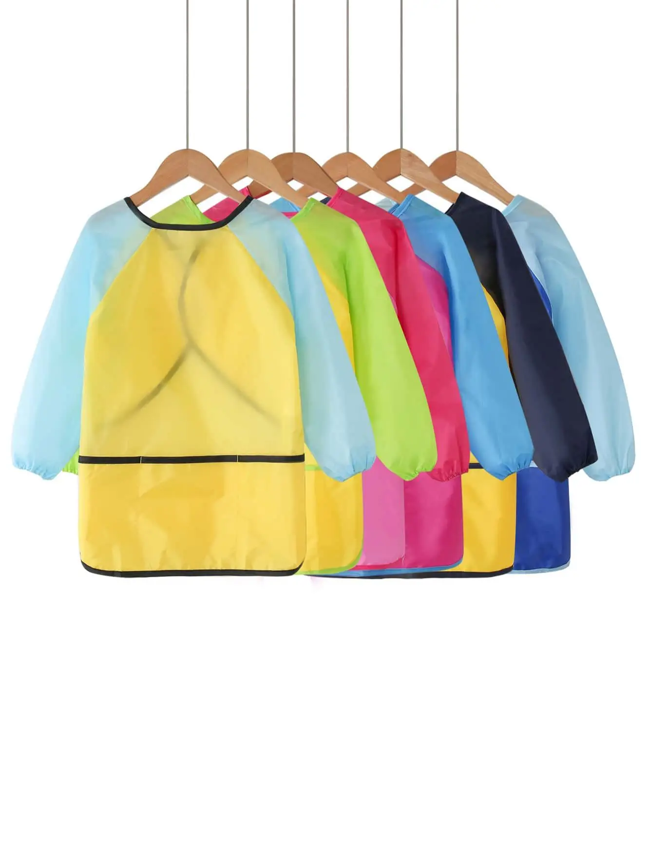Bview Art Waterproof Kids Painting Apron Smock With Long Sleeve