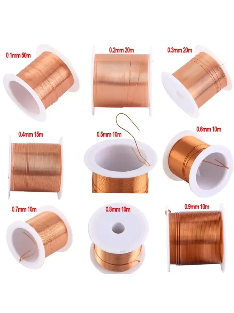 Copper Lacquer Wire 0.1mm - 0.9mm Cable Copper Wire Magnet Wire Enameled Copper Winding Wire Coil Copper Wire