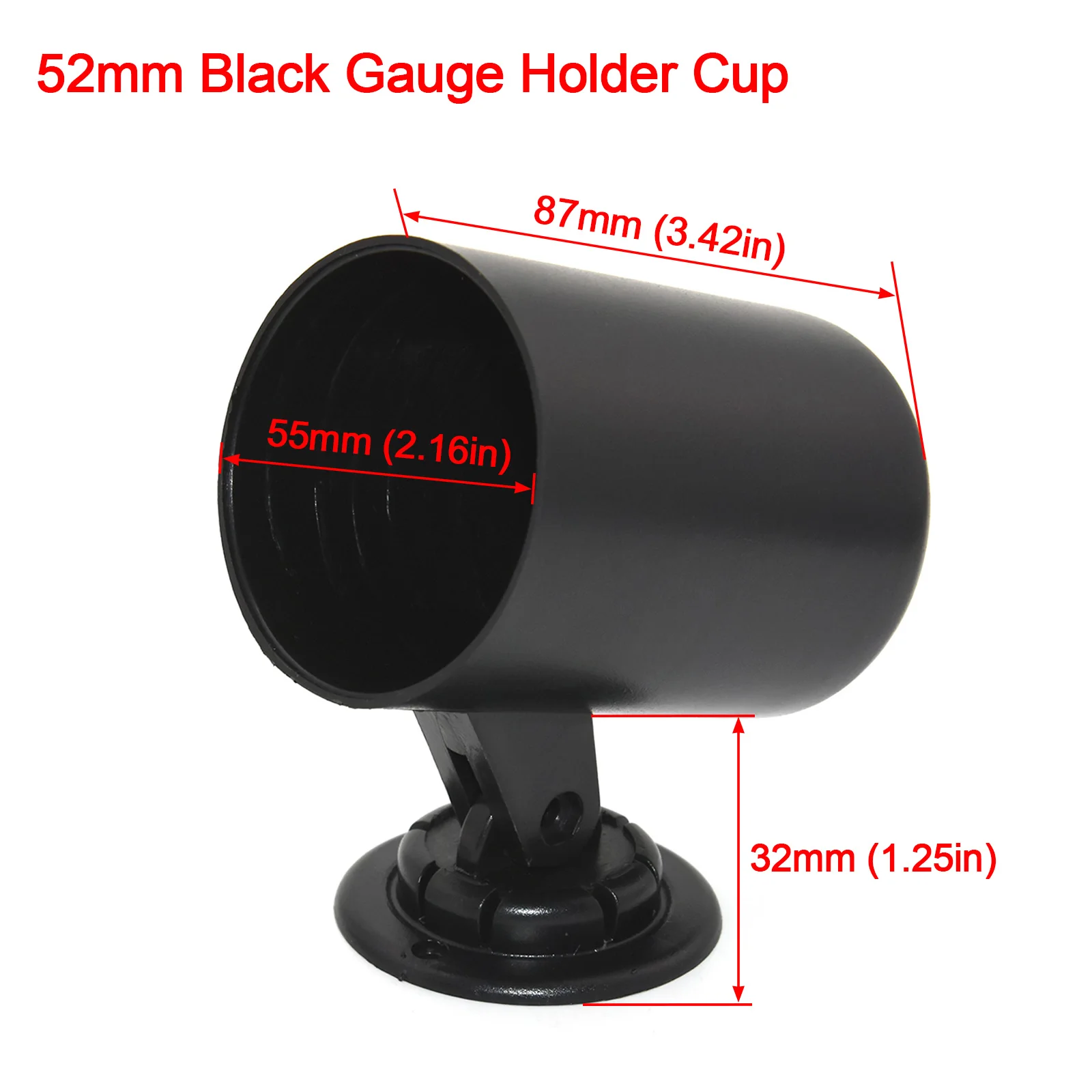 52mm Digital Air Fuel Ratio Gauge Car Gauge AFR Fit for 12V Car Voltmeter 2 in 1 Can Be Paired With Narrowband O2 Oxygen Sensor