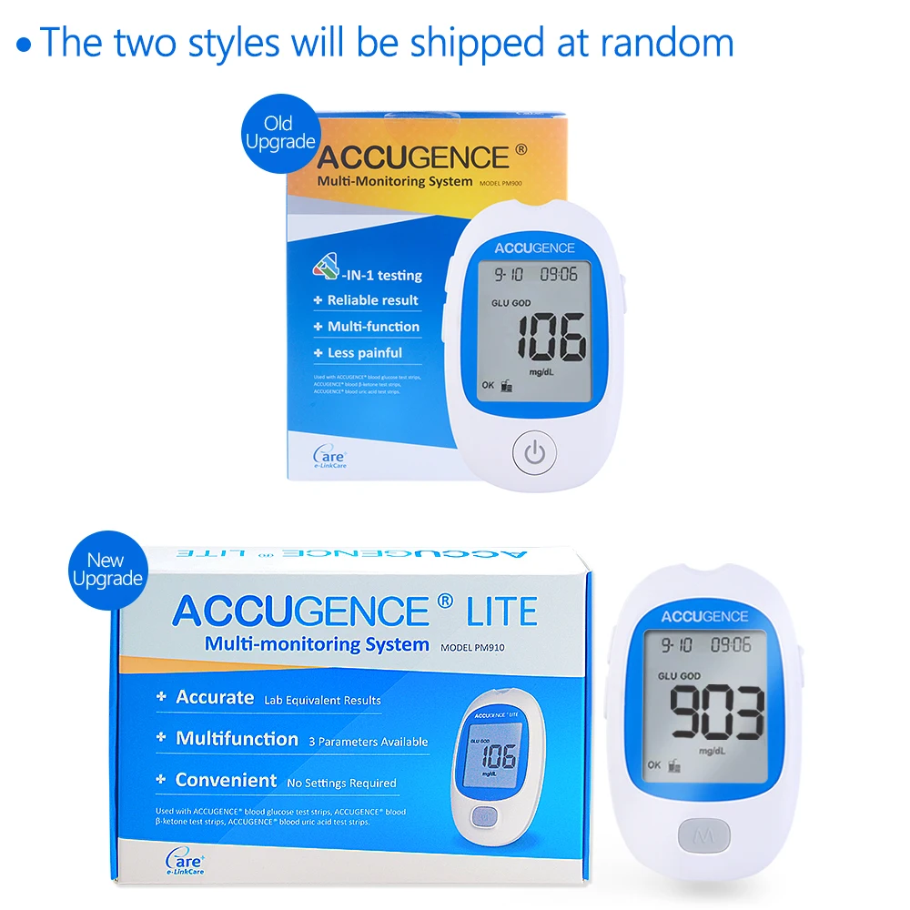 Accurate Blood Ketone Uric Acid Blood Glucose(GOD or GDH) Meter System Diabetes Gout Monitoring Device Replace 4 In1 Test Strips