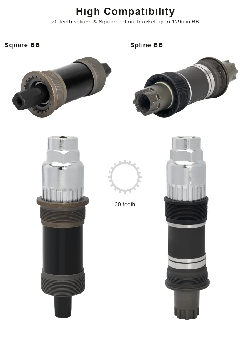Bicycle Bottom Bracket Removal Socket Cycling Crank Pedal Puller Remover Repair Extractor Bike Universal Removing Tools Parts