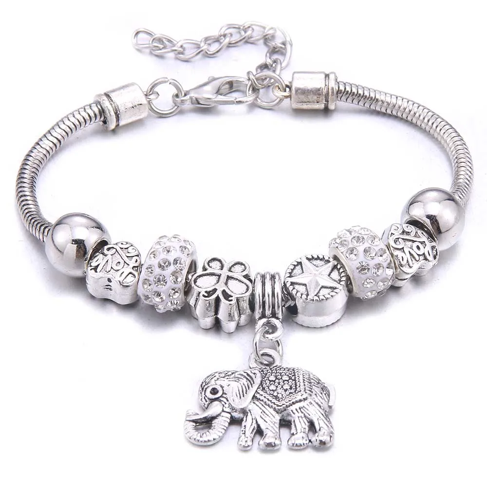 Papa Snap Brand Women Bracelet Colorful Crystal Charm Bracelet for Women DIY Beads Bracelets & Bangles Jewelry Gift