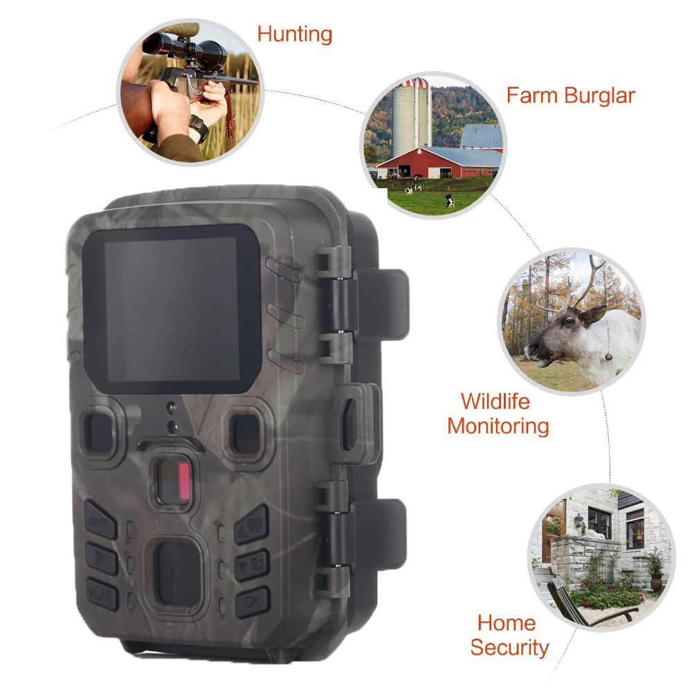 Suntekcam 20MP 1080P Wireless Hunting Camera Trail Outdoor Night Vision Waterproof IP65 Photo Trap Mini301 for Wildlife