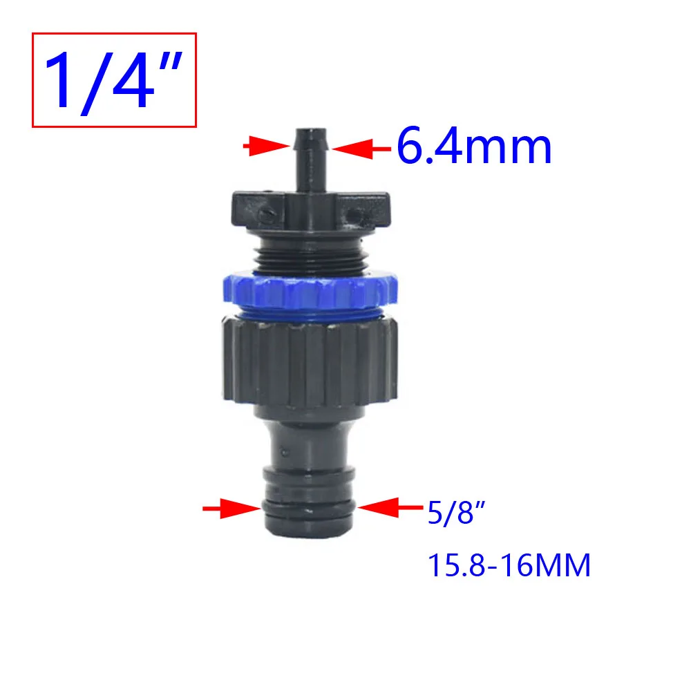 Barbed 1/4 3/8 1/2 3/4 1inch Hose Quick Connector 4/7mm 8/11mm 16mm 20mm 25mm Water Hose Connector Tap 1pcs