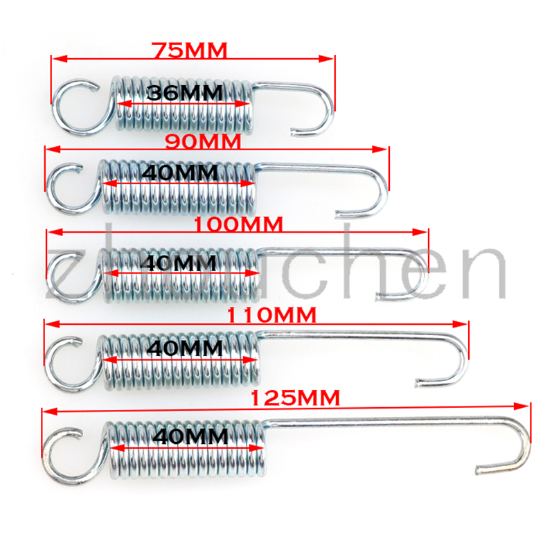 75mm 90mm 100mm 110mm 125mm Kickstand Spring For CRF50 TTR Lifan YX Zongshen SSR Dirt Pit Bike