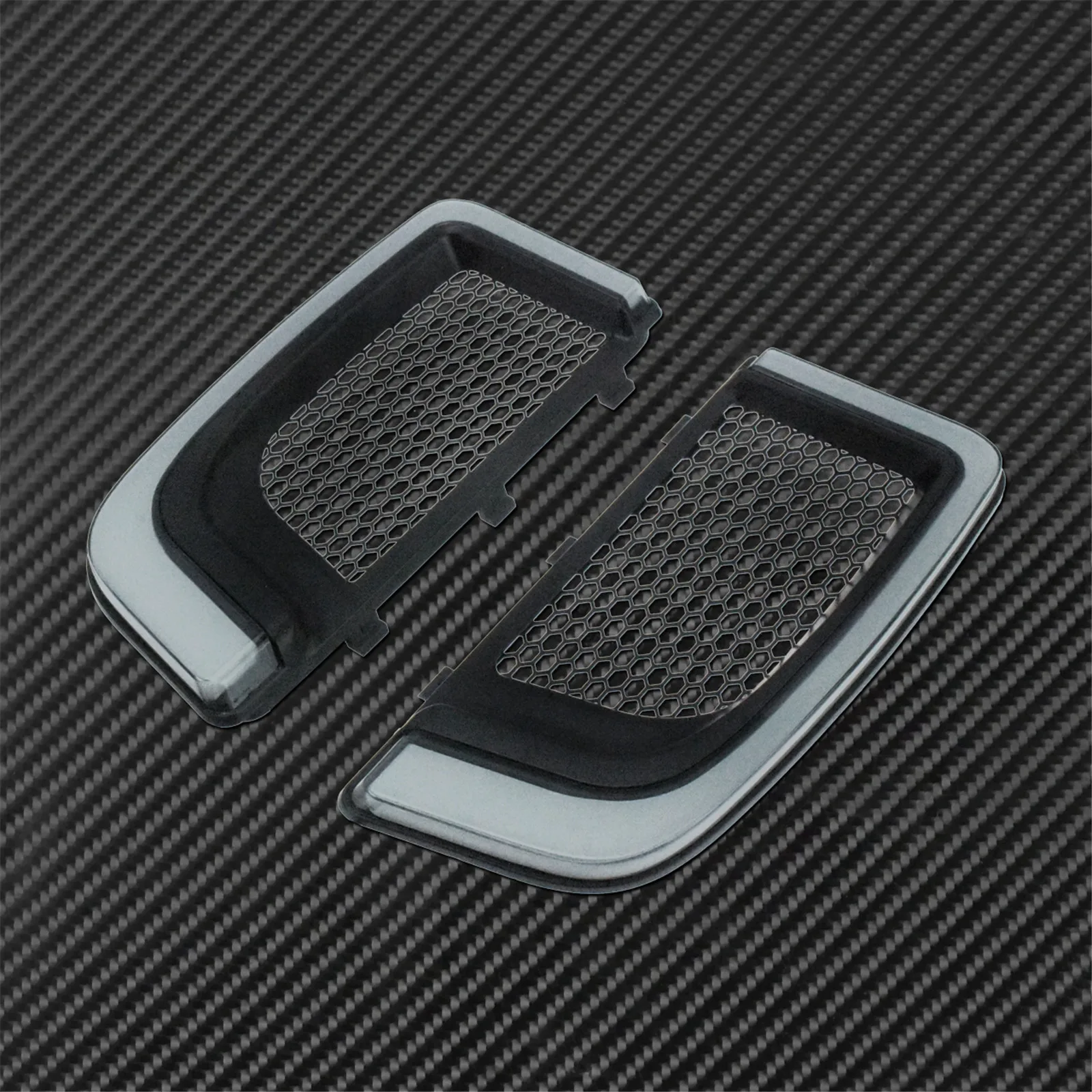Motorcycle LED Turn Signal Light Fairing Lower Grills Black For Harley Touring Street Glide Road Glide Electra Glide FLHTK FLTRU