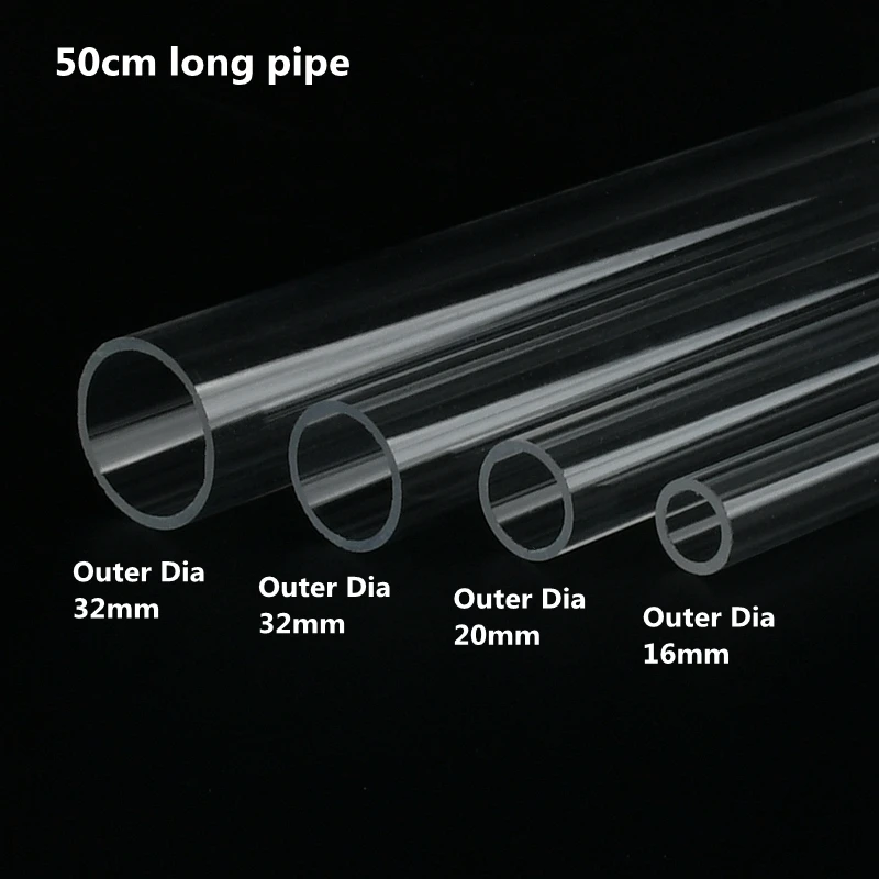 1~3PCS Acrylic Pipe Fitting Elbow Tee End Cap Transparent Plexiglass Fish Tank Joints Water Tank Accessories Acrylic Connector