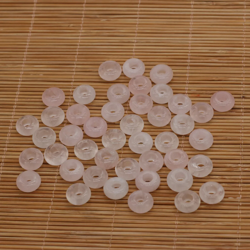 New 10pcs / Lot Natural Agates Beads Abacus Shape Big Hole Natural Stone Beads Size 5x10mm for Making Jewelry Necklace Hole 4mm
