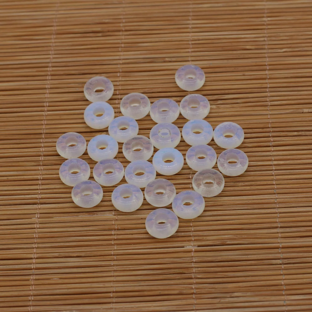 New 10pcs / Lot Natural Agates Beads Abacus Shape Big Hole Natural Stone Beads Size 5x10mm for Making Jewelry Necklace Hole 4mm