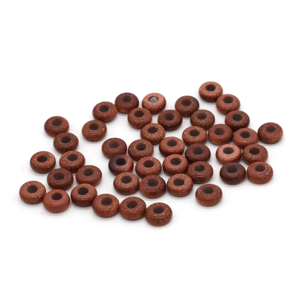 New 10pcs / Lot Natural Agates Beads Abacus Shape Big Hole Natural Stone Beads Size 5x10mm for Making Jewelry Necklace Hole 4mm