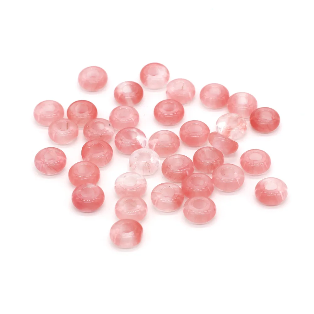 New 10pcs / Lot Natural Agates Beads Abacus Shape Big Hole Natural Stone Beads Size 5x10mm for Making Jewelry Necklace Hole 4mm