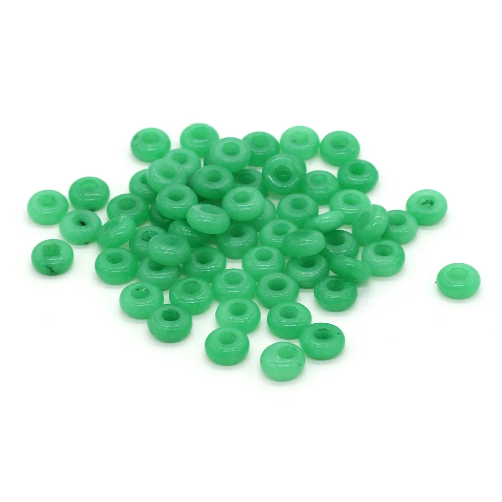 New 10pcs / Lot Natural Agates Beads Abacus Shape Big Hole Natural Stone Beads Size 5x10mm for Making Jewelry Necklace Hole 4mm