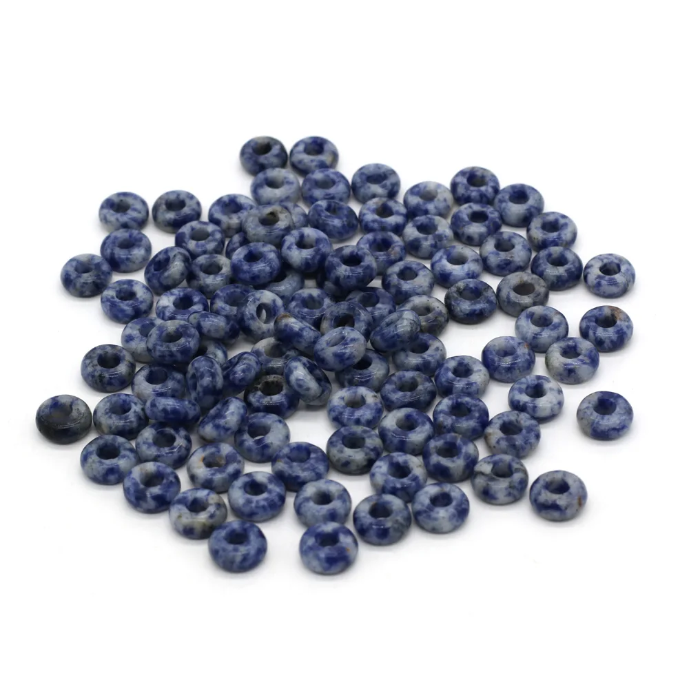 New 10pcs / Lot Natural Agates Beads Abacus Shape Big Hole Natural Stone Beads Size 5x10mm for Making Jewelry Necklace Hole 4mm