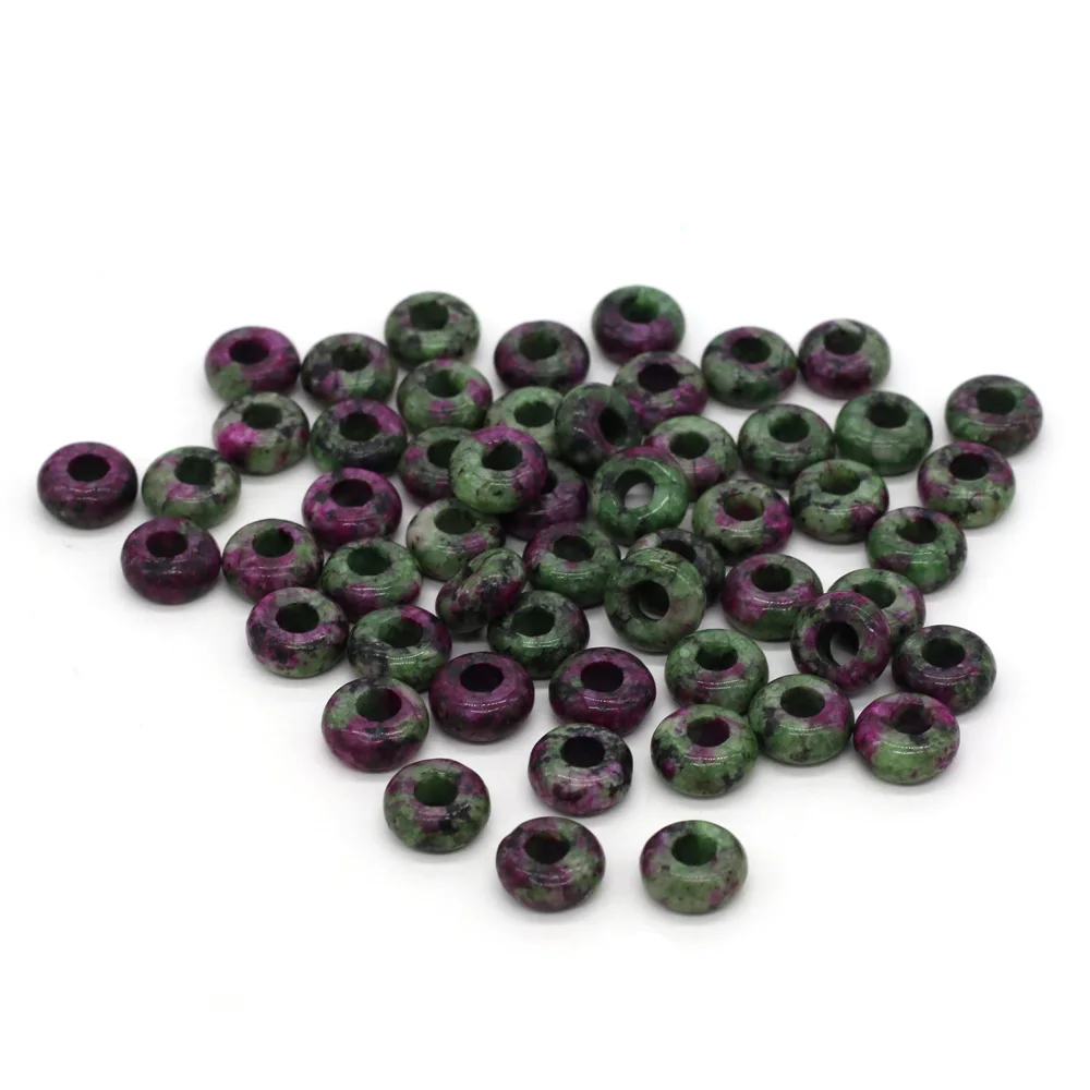 New 10pcs / Lot Natural Agates Beads Abacus Shape Big Hole Natural Stone Beads Size 5x10mm for Making Jewelry Necklace Hole 4mm