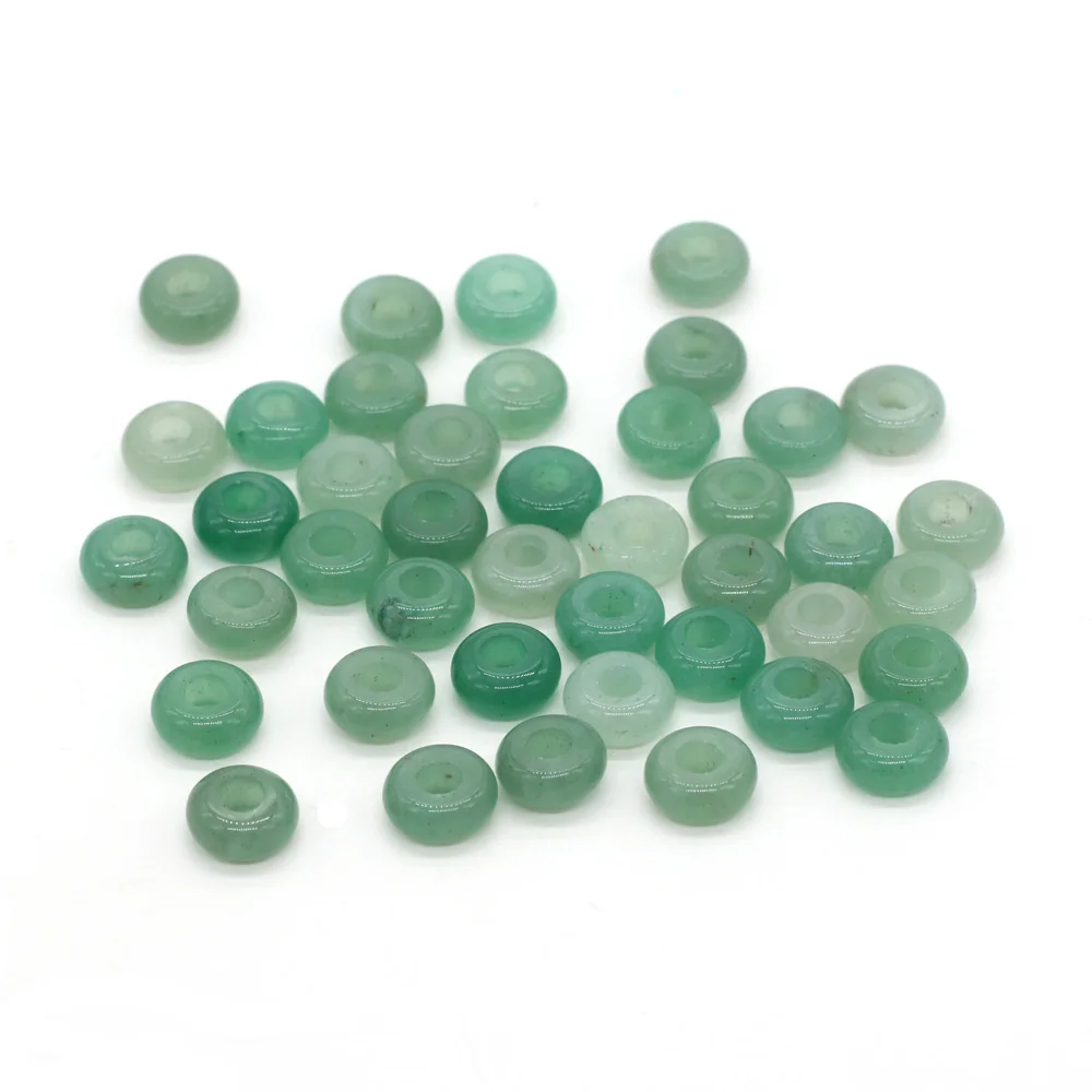 New 10pcs / Lot Natural Agates Beads Abacus Shape Big Hole Natural Stone Beads Size 5x10mm for Making Jewelry Necklace Hole 4mm