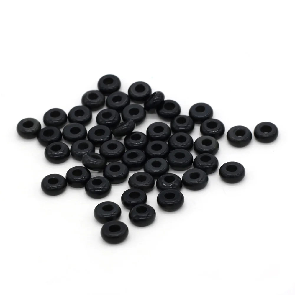 New 10pcs / Lot Natural Agates Beads Abacus Shape Big Hole Natural Stone Beads Size 5x10mm for Making Jewelry Necklace Hole 4mm