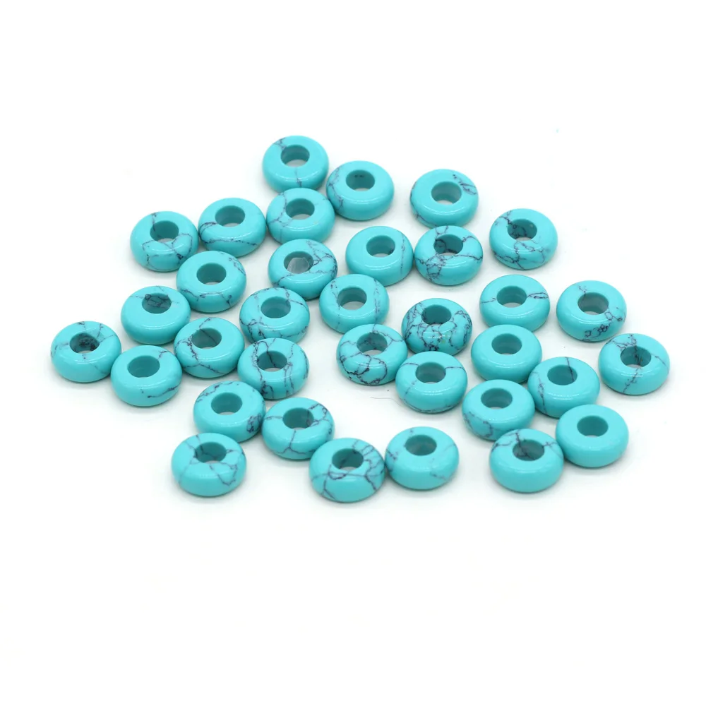 New 10pcs / Lot Natural Agates Beads Abacus Shape Big Hole Natural Stone Beads Size 5x10mm for Making Jewelry Necklace Hole 4mm
