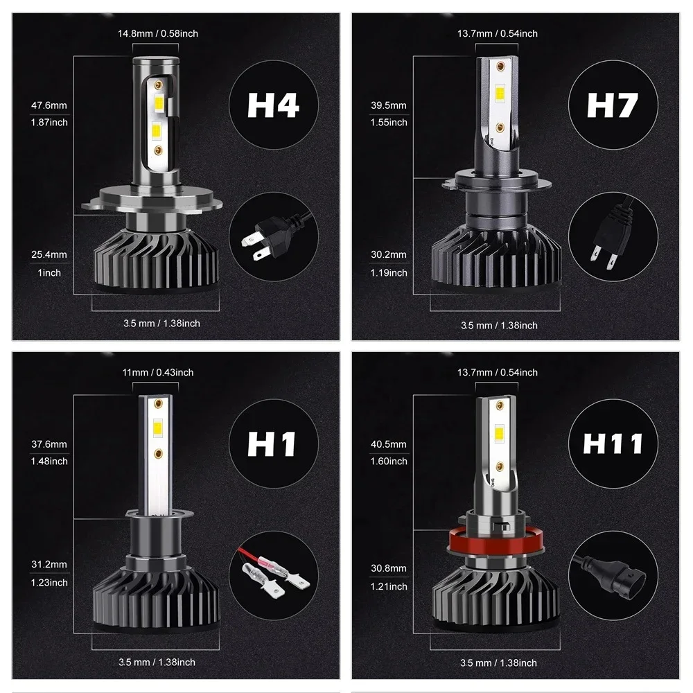 Car Headlight CSP 32000LM 160W H4 LED H7 Canbus H1 H3 H8 H11 9005 9006 9007 880 8000K 6000K Car Auto Headlamp Led Lights For Car