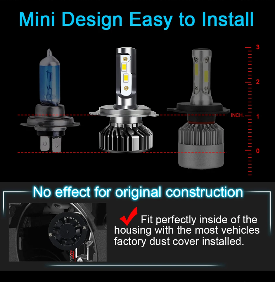 Car Headlight CSP 32000LM 160W H4 LED H7 Canbus H1 H3 H8 H11 9005 9006 9007 880 8000K 6000K Car Auto Headlamp Led Lights For Car