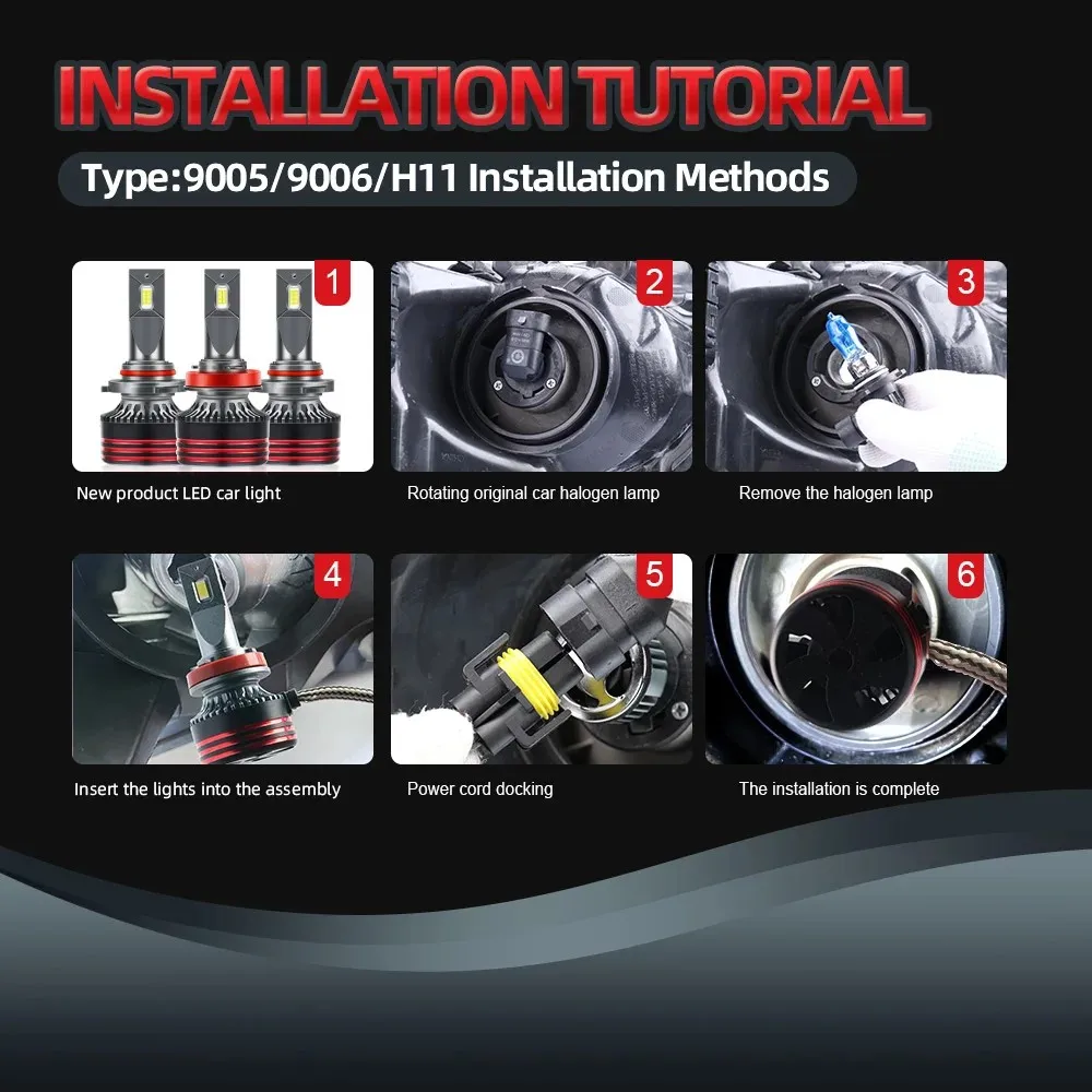 Car Headlight CSP 32000LM 160W H4 LED H7 Canbus H1 H3 H8 H11 9005 9006 9007 880 8000K 6000K Car Auto Headlamp Led Lights For Car