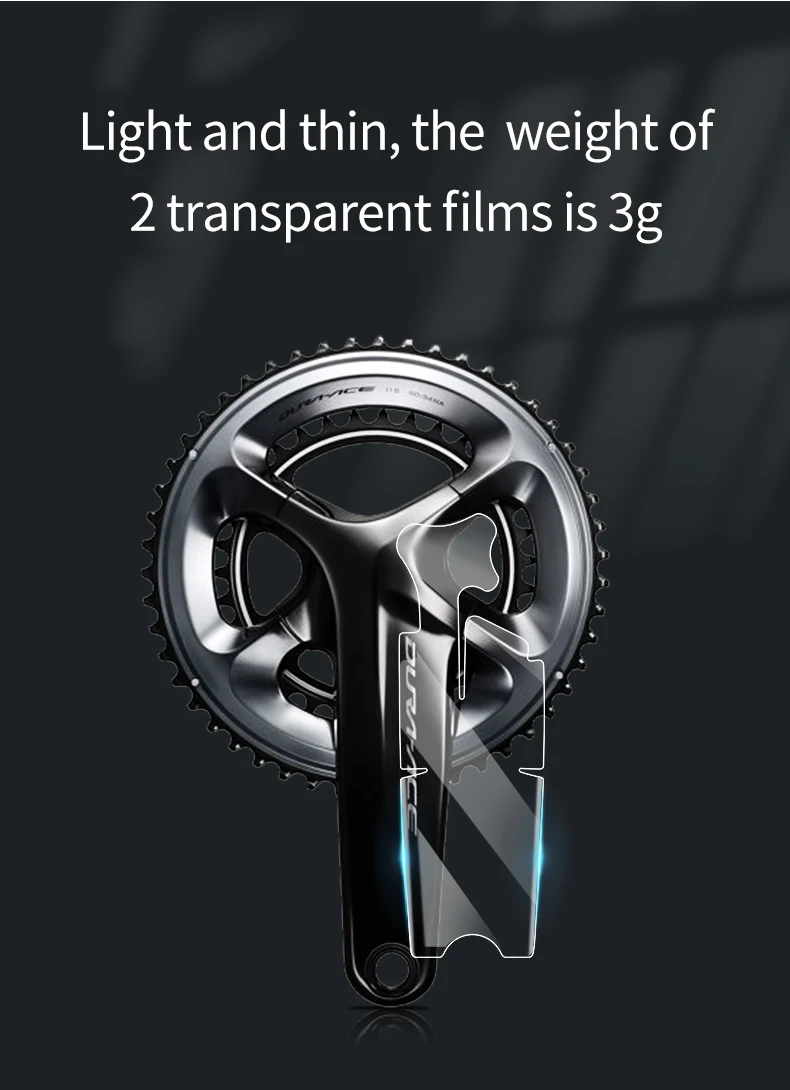 Road Bike Crank Protective Film Carbon Fiber Universal Crank Guards Protective Film Anti-collision Road Bicycle Crank Stickers