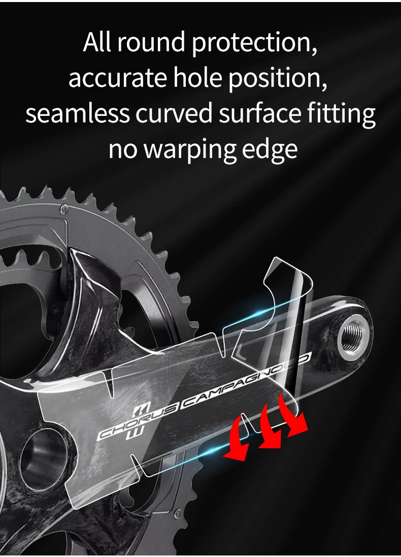 Road Bike Crank Protective Film Carbon Fiber Universal Crank Guards Protective Film Anti-collision Road Bicycle Crank Stickers
