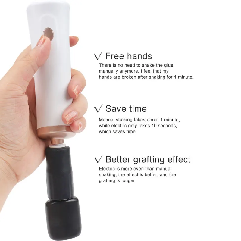 Usb Recharge Eyelash Glue Shaker Electric Wake-Up Device Polish Tattoo Ink Pigment Liquid Shaking Machine Lash Extension Tool
