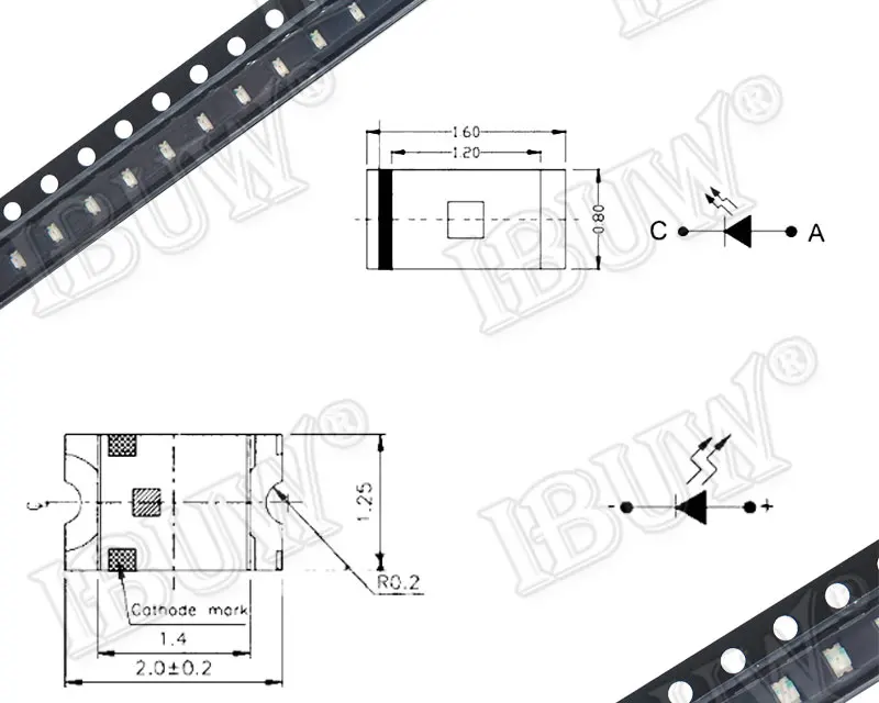 100pcs 0402 0603 0805 1206 1210 3528 5050 5730 smd led Red Yellow Green White Blue light emitting diode Clear LED Light Diode 