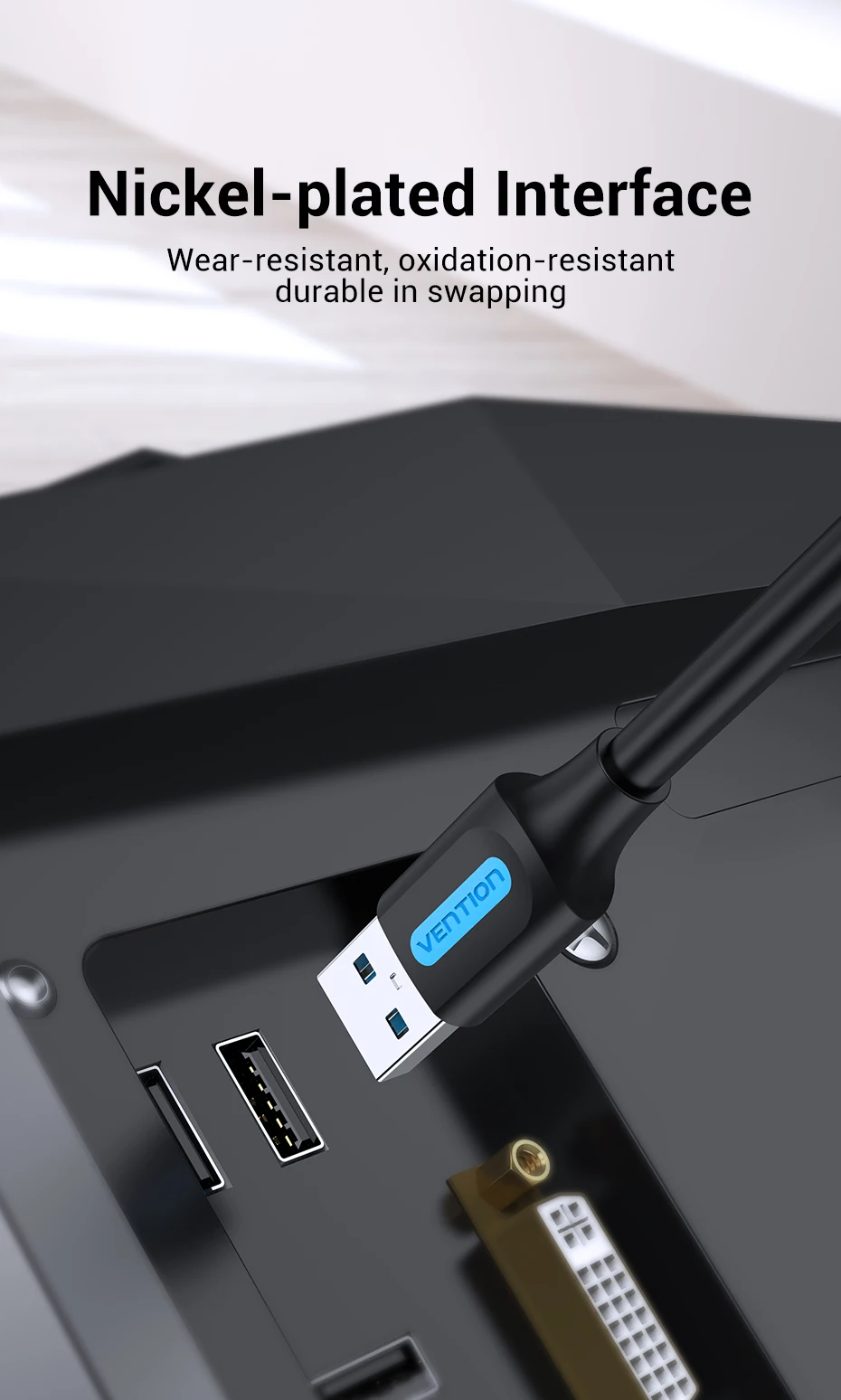 Vention USB 3.0 Extension Cable Type A Male to Male Cable 3.0 2.0 Extender Cord for Hard Drive TV Box Laptop USB to USB Cable