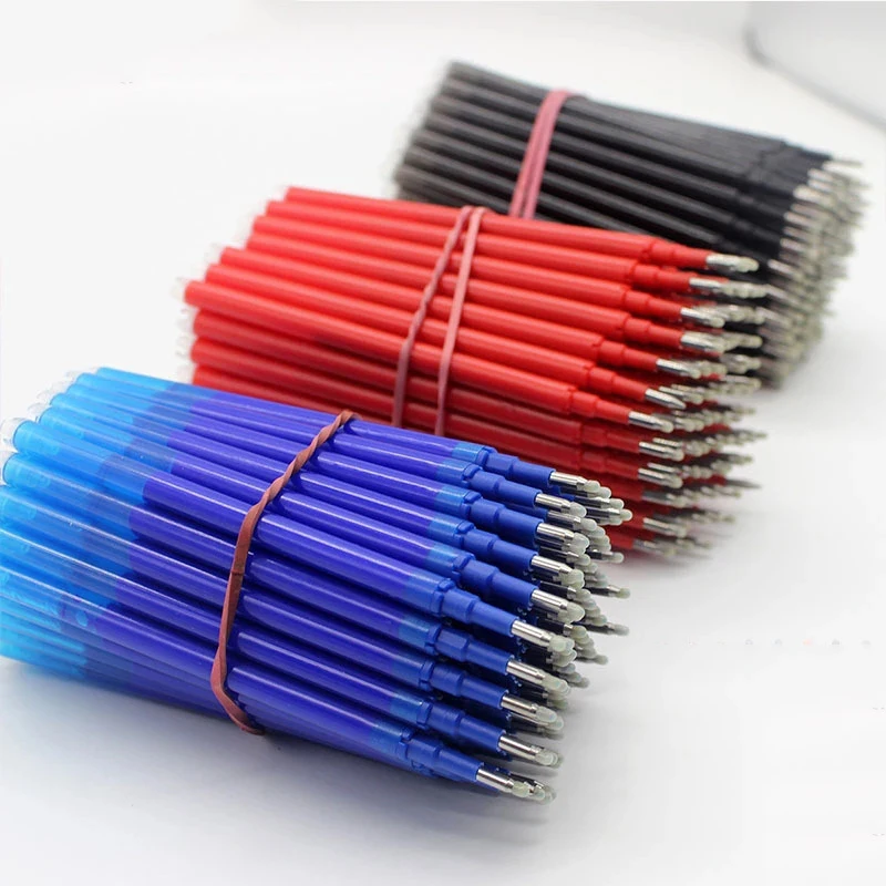 50 Pcs/Set 0.7mm Erasable Pen Refill Rod Magic Erasable Gel Pen Blue Black Ink 8 Color Office Stationery Writing Supplies