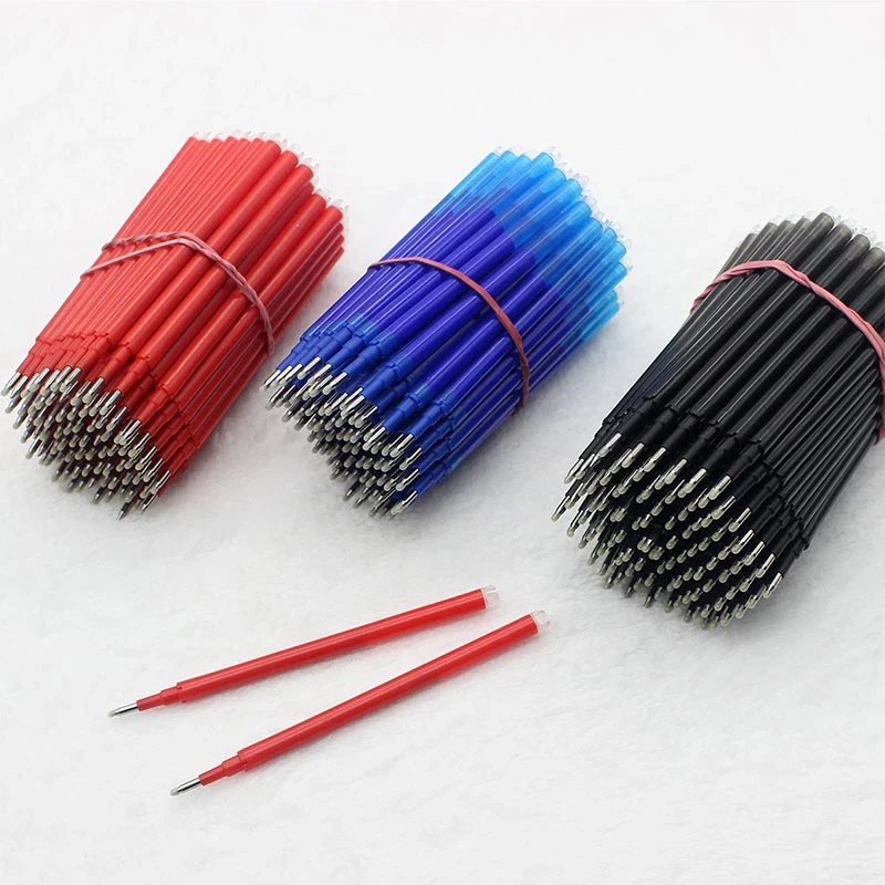 50 Pcs/Set 0.7mm Erasable Pen Refill Rod Magic Erasable Gel Pen Blue Black Ink 8 Color Office Stationery Writing Supplies