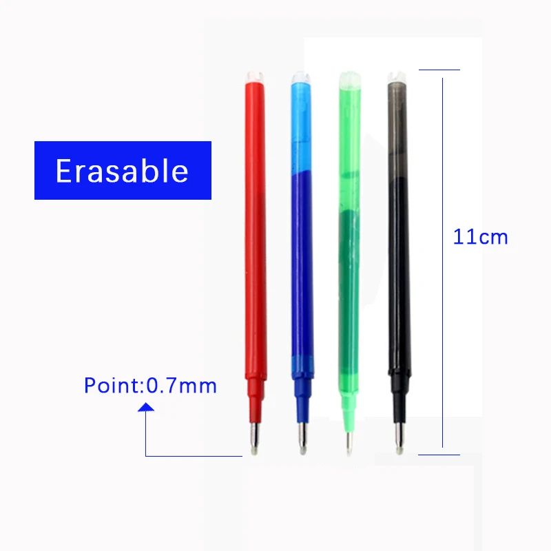 50 Pcs/Set 0.7mm Erasable Pen Refill Rod Magic Erasable Gel Pen Blue Black Ink 8 Color Office Stationery Writing Supplies