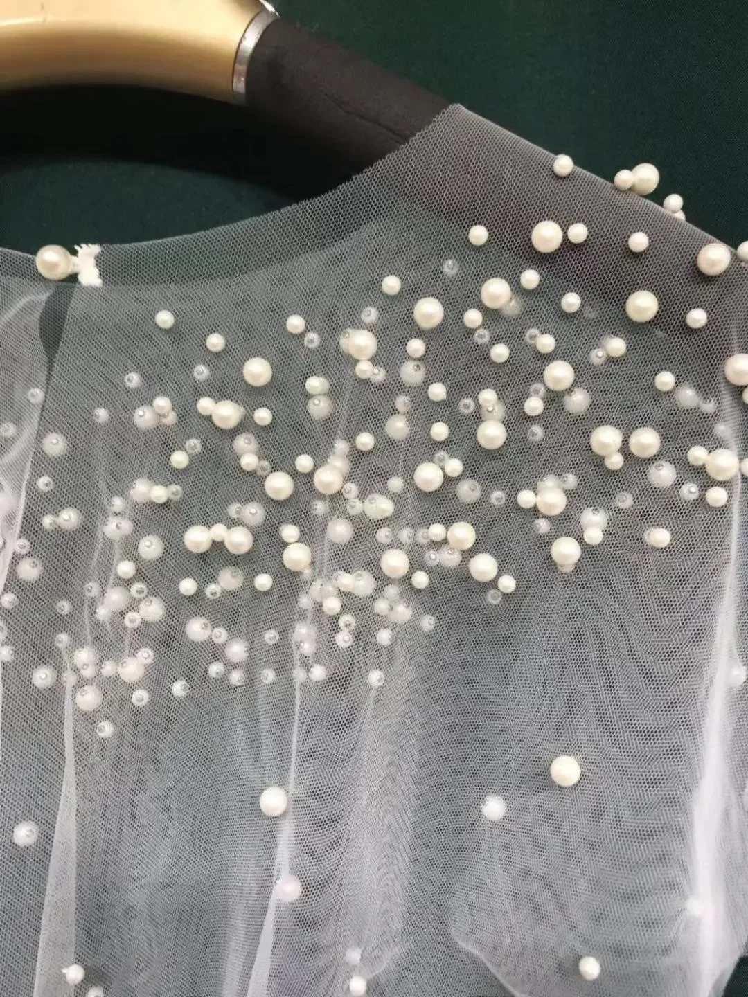 Pearls Tulle Wedding Wrap Short Prom Party Shawl BOLERO Bridal Cape Elegant Wedding Jacket Customized