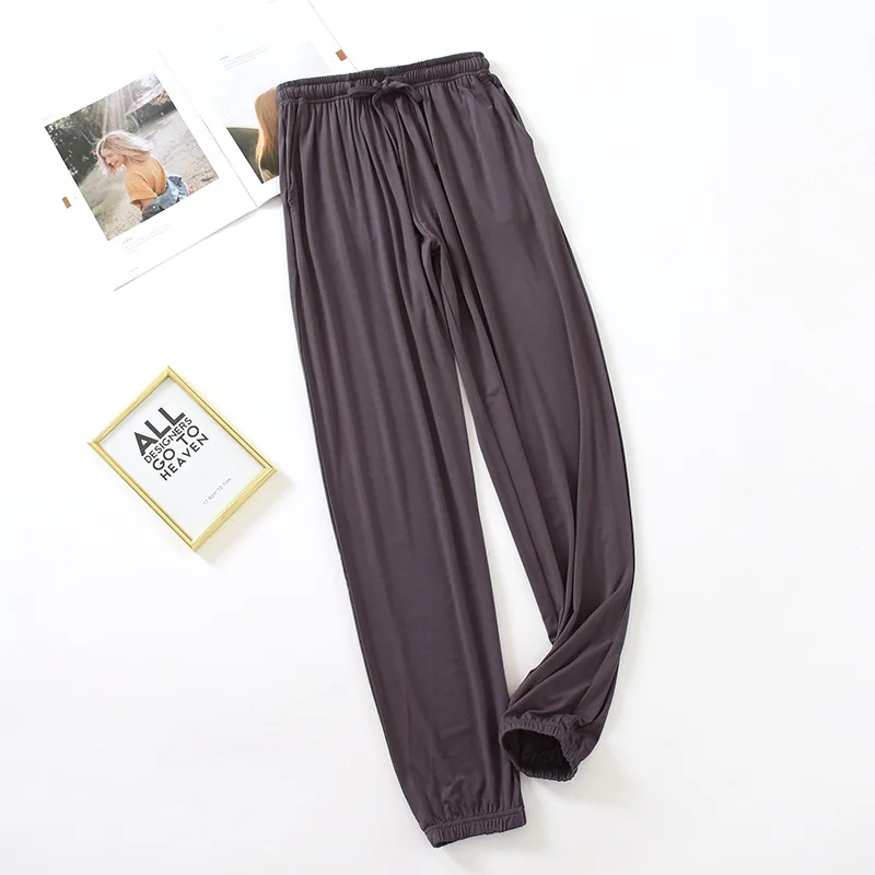 Japanese New Style Home Service Ladies Pants Spring And Summer Thin Modal Loose Large Size Solid Color Home Pants Women Bottoms