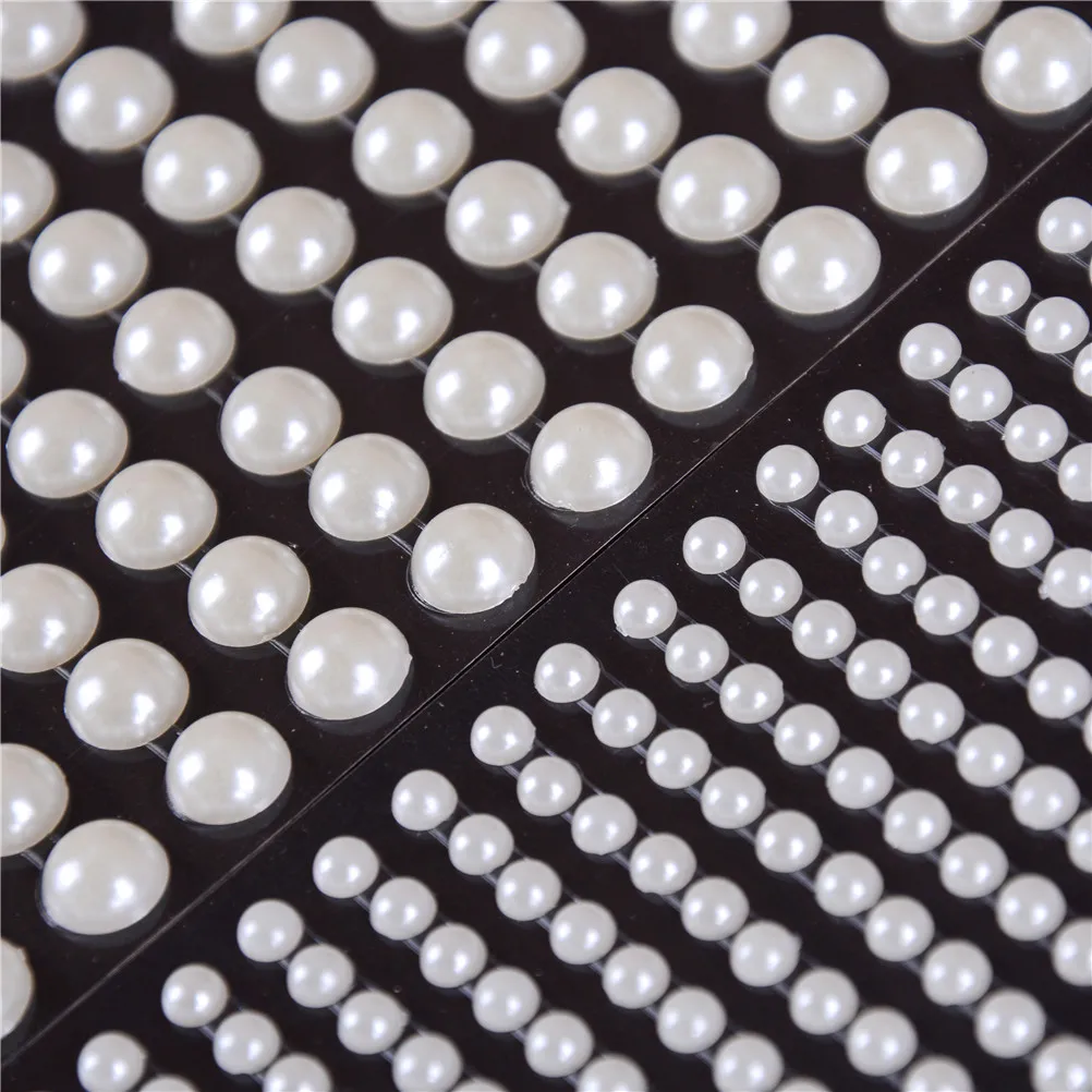 4/6/8mm Mobile Stationery Pearls Stickers Personalized Diamond Laptop Skins Imitation Pearls Acrylic Self Adhesive Accessories