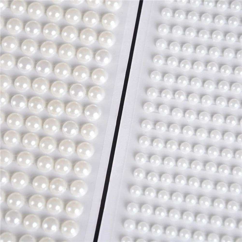 4/6/8mm Mobile Stationery Pearls Stickers Personalized Diamond Laptop Skins Imitation Pearls Acrylic Self Adhesive Accessories
