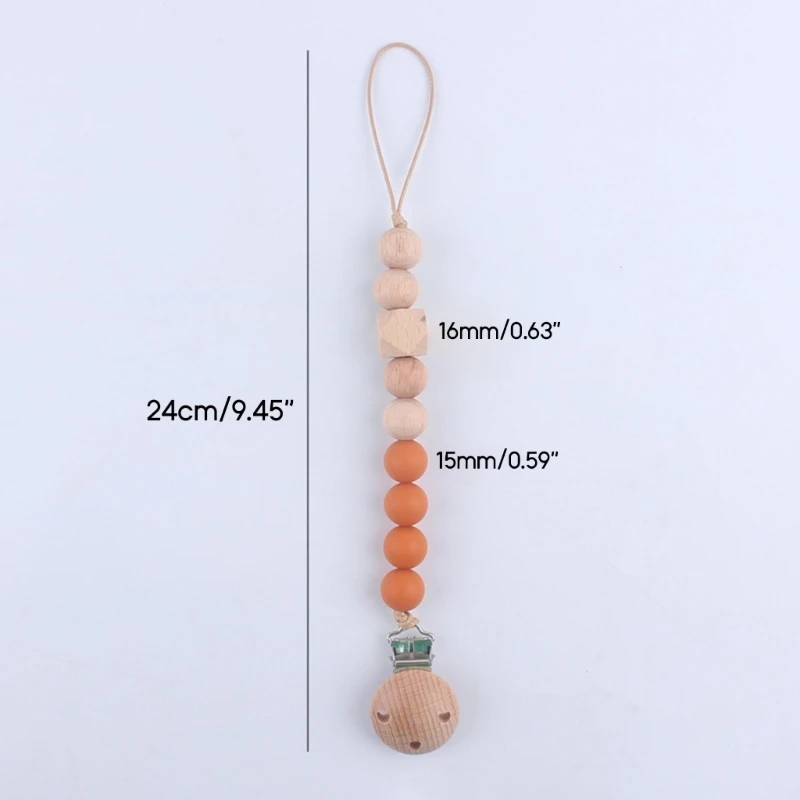 Pacifier Clips Chain Silicone Beads BPA Free DIY Dummy Clip Holder Soother Chains Baby Teething Toys Chew Gifts Dropshipping