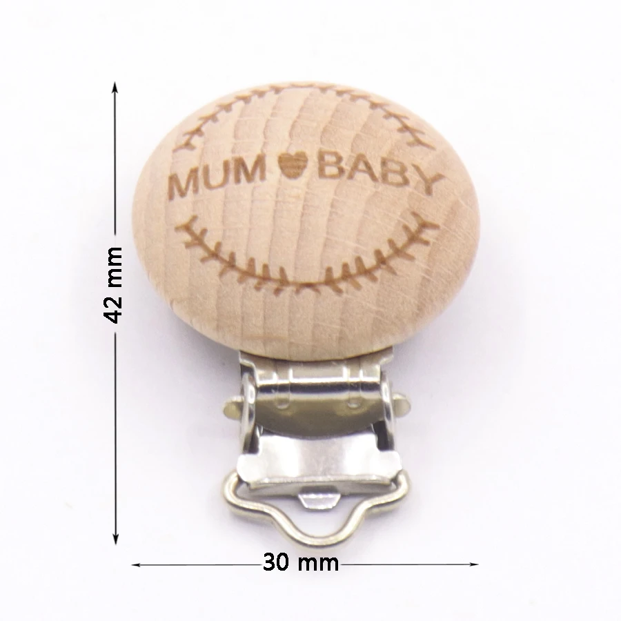 5PCS Wooden Rabbit Star Pacifier Clip Baby Accessories Wooden Animal Pacifier Metal Holder Elephant Pacifier Wooden Baby Teeth