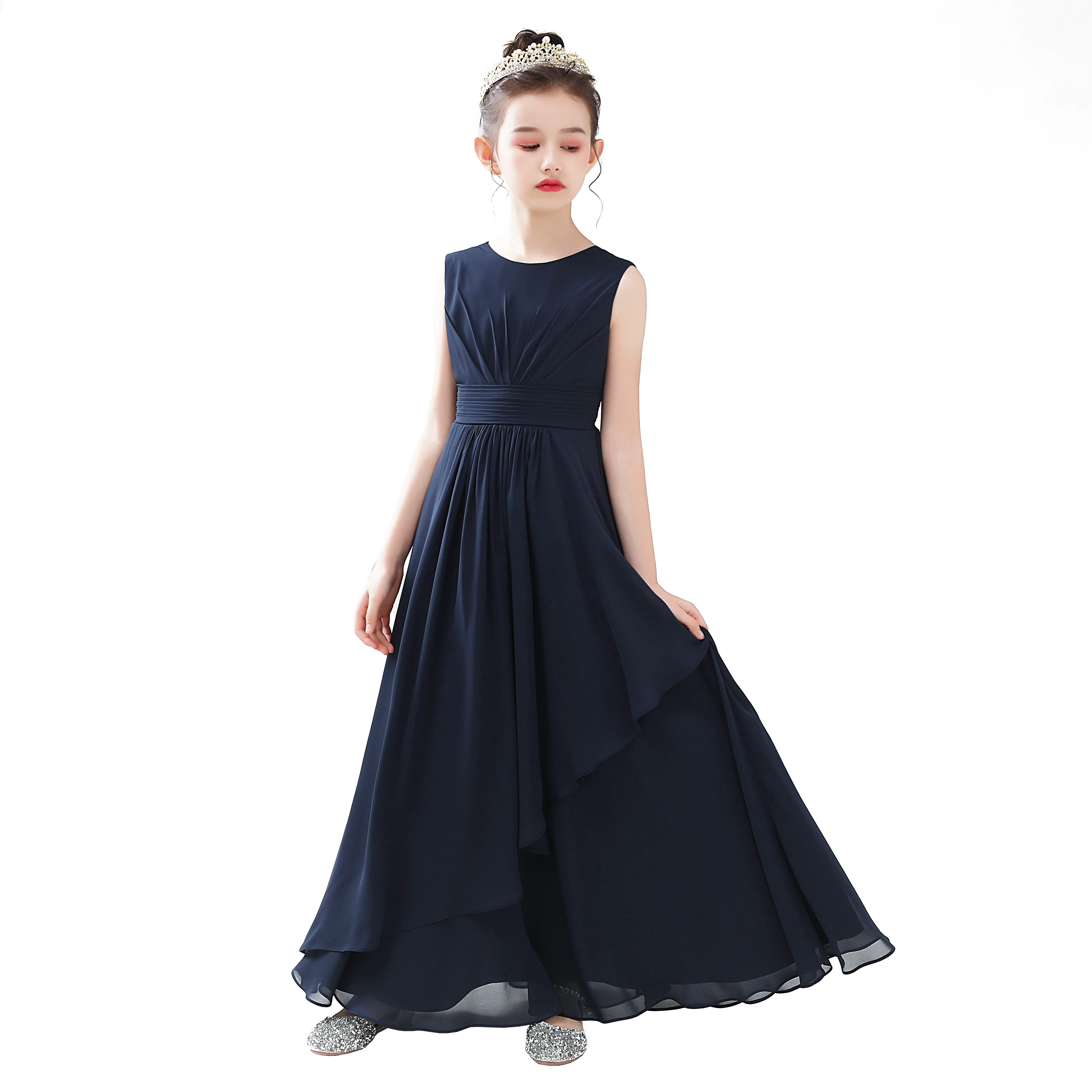 Dideyttawl Customized Chiffon Flower Girl Dress For Wedding Party First Communion 2025 Little Bride Gowns Junior Bridesmaid