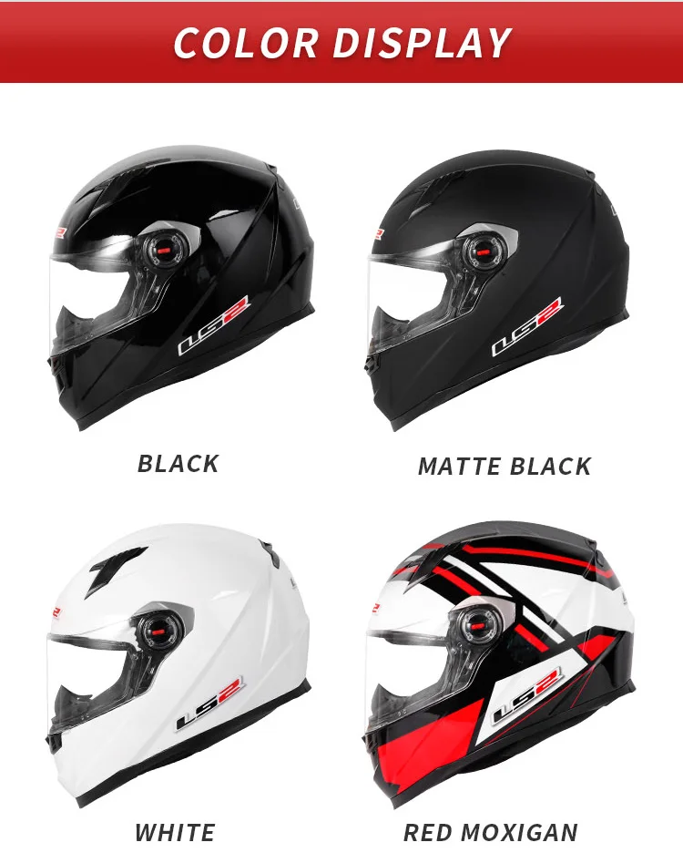 LS2 Clown Full Face Motorcycle Helmet LS2 FF358 Motocross Racing Man Woman Casco Moto Casque ECE Approved