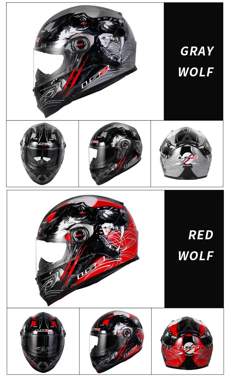 LS2 Clown Full Face Motorcycle Helmet LS2 FF358 Motocross Racing Man Woman Casco Moto Casque ECE Approved