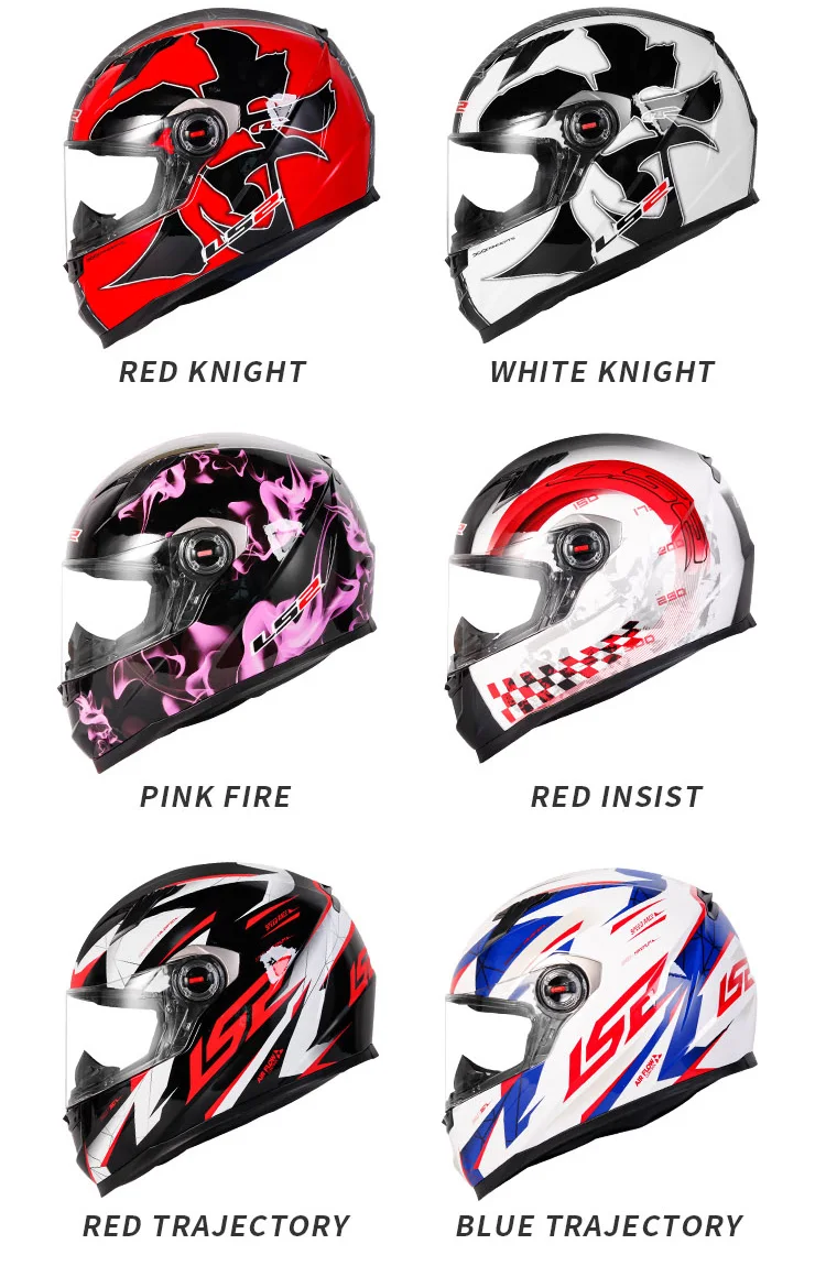 LS2 Clown Full Face Motorcycle Helmet LS2 FF358 Motocross Racing Man Woman Casco Moto Casque ECE Approved