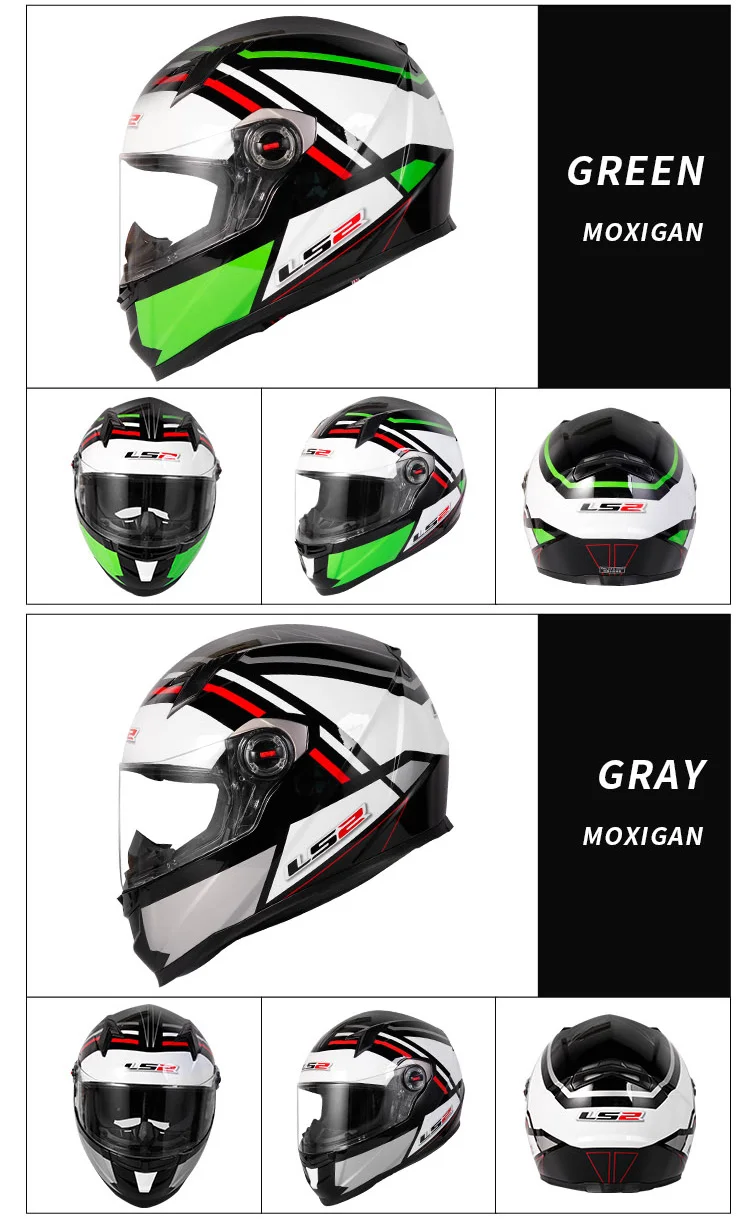 LS2 Clown Full Face Motorcycle Helmet LS2 FF358 Motocross Racing Man Woman Casco Moto Casque ECE Approved