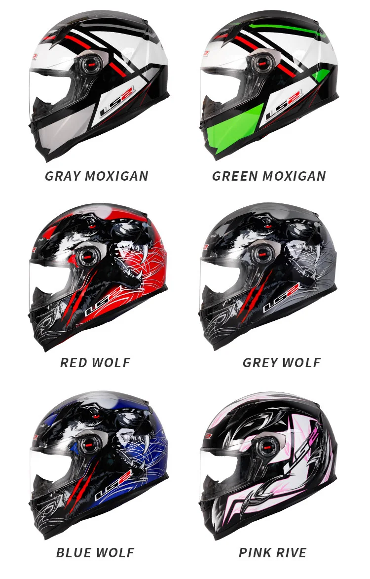 LS2 Clown Full Face Motorcycle Helmet LS2 FF358 Motocross Racing Man Woman Casco Moto Casque ECE Approved