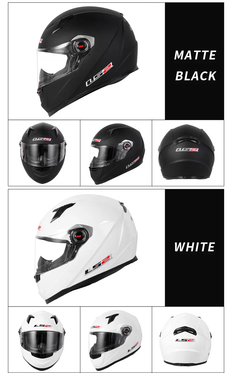 LS2 Clown Full Face Motorcycle Helmet LS2 FF358 Motocross Racing Man Woman Casco Moto Casque ECE Approved
