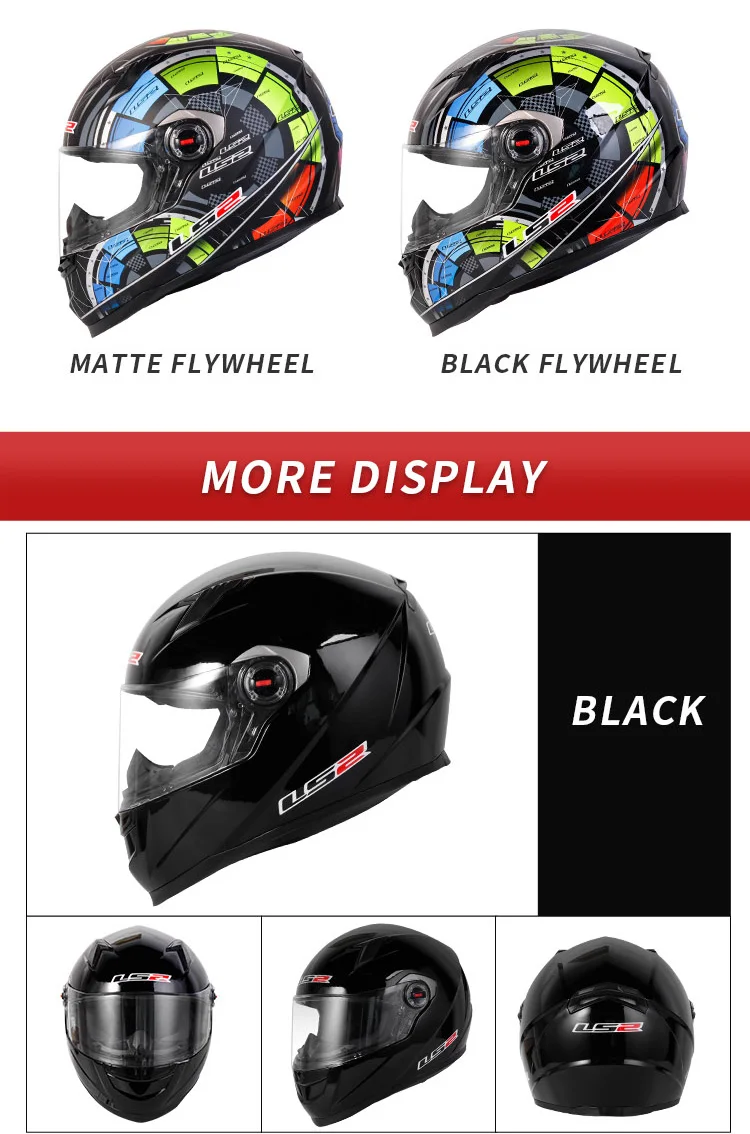 LS2 Clown Full Face Motorcycle Helmet LS2 FF358 Motocross Racing Man Woman Casco Moto Casque ECE Approved